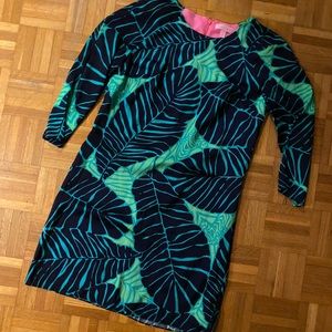 Lilly Pulitzer green/navy leaf dress